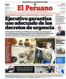 The printed version of the official newspaper El Peruano